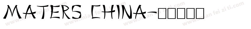 Maters China字体转换